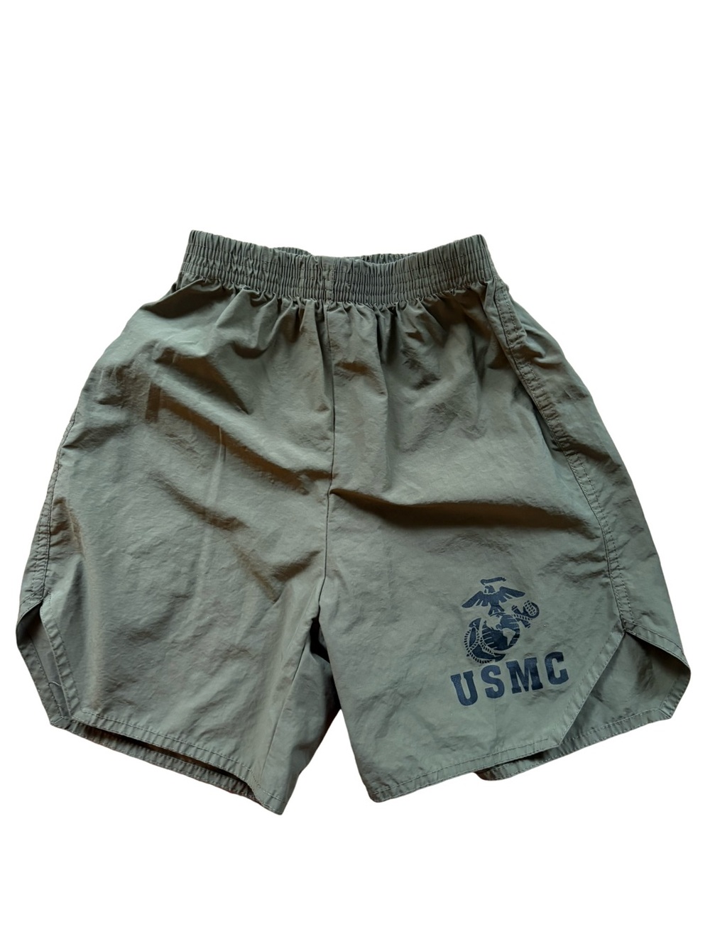 Trooper USMC PT Youth Olive Green Athletic Shorts Med (10-12)